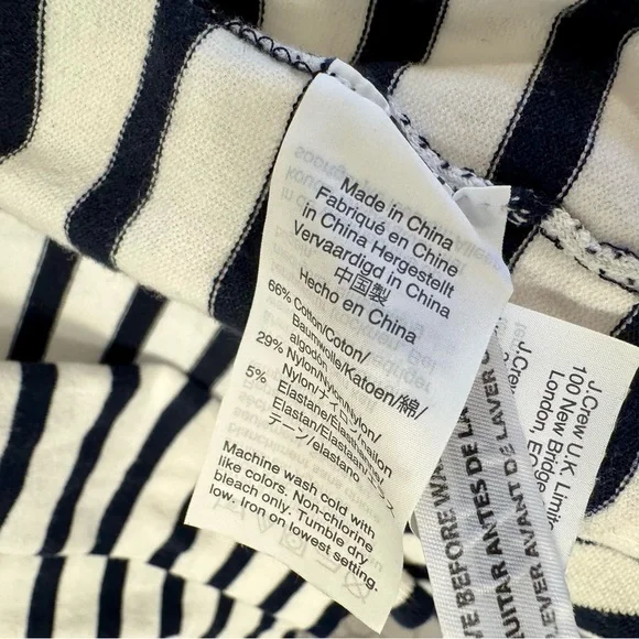 J. Crew Classic Navy and White Striped Sweater - Picture 2 of 4